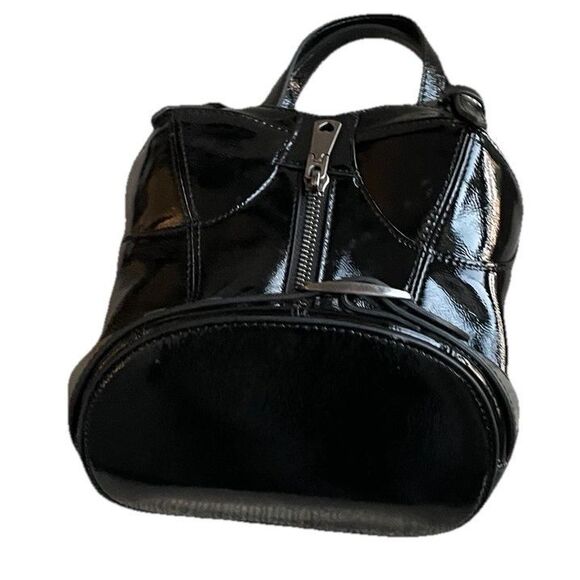 New Jeffrey Campbell Bodice Women's Handbag - Black Patent - Picture 11 of 11
